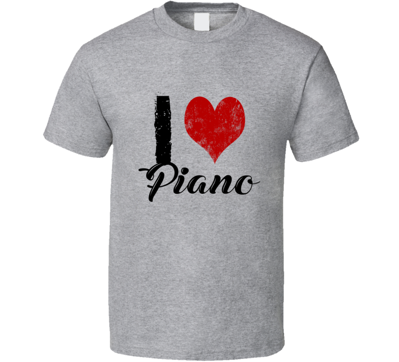 I Heart Piano Music Tribute Concert Instrument Band Tee T-shirt I Heart Piano Music Tribute Concert Instrument Band Tee T-shirt