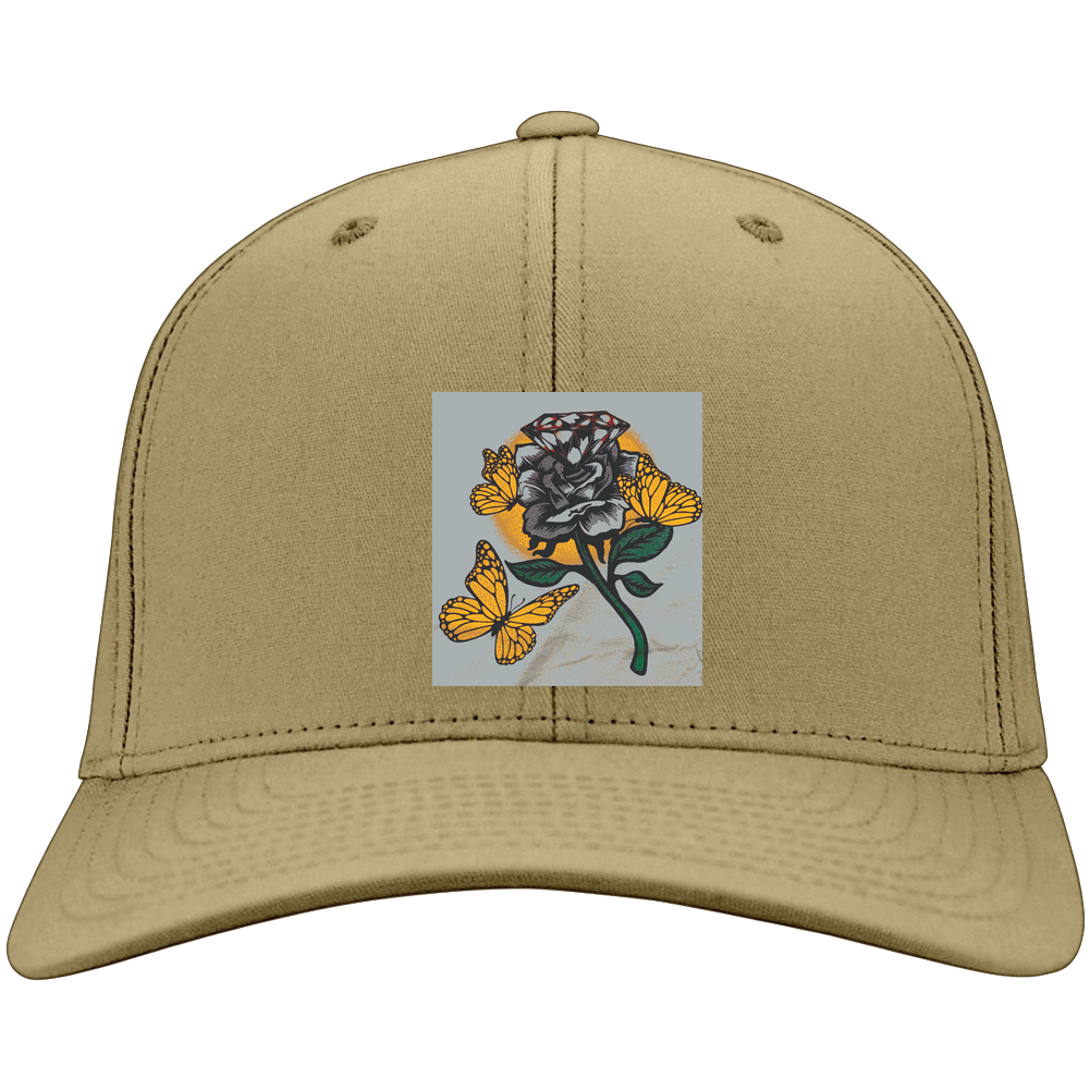 Tan Black Rose Diamond Hat Tan Black Rose Diamond Hat