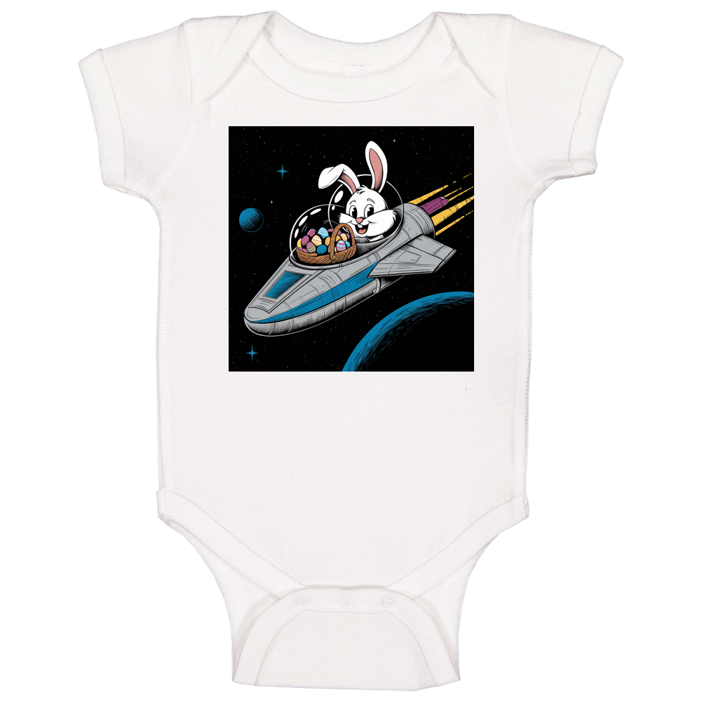 Easter Bunny Spacesship Baby One Piece Easter Bunny Spacesship Baby One Piece