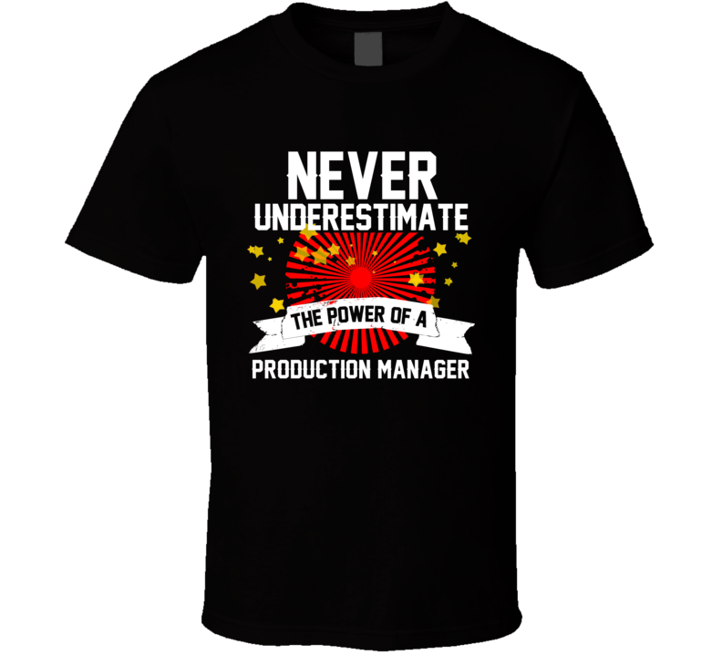 Never Underestimate A Production Manager Cool Job T Shirt