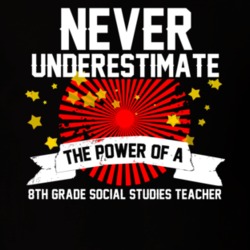 Never Underestimate A 8th Grade Social Studies Teacher Cool Job T Shirt 10039396