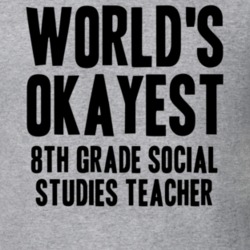 Worlds Okayest 8Th Grade Social Studies Teacher Job T Shirt 11557561