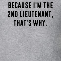 Because Im The 2nd Lieutenant Funny Occupation Job T Shirt 11858462