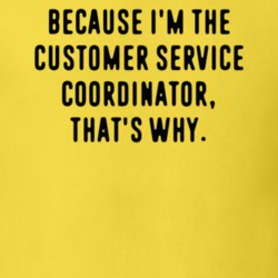 Because Im The Customer Service Coordinator Funny Occupation Job T Shirt 11873875