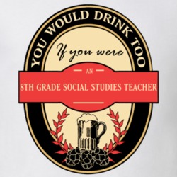 8th Grade Social Studies Teacher Beer Drinking Label Inspired Job T Shirt 12036281