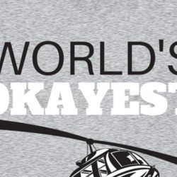 Worlds Okayest Helicopter Pilot Funny Gift North American Premium Graphic T Shirt 39020750