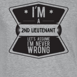 Im A 2Nd Lieutenant Never Wrong Job T Shirt 9179857