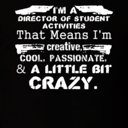 Im A Director Of Student Activities And A Little Bit Crazy Job T Shirt 9600883