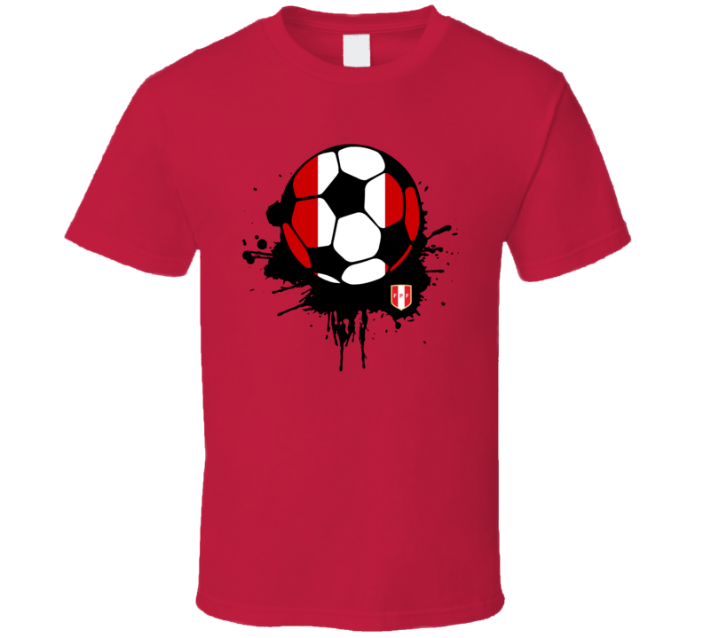 Peru Splatter Flag Ball World Cup Soccer Futbol Football Country Pride