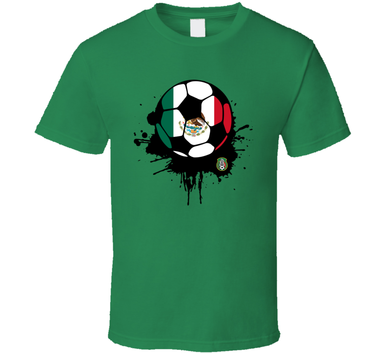 Mexico Splatter Flag Ball World Cup Soccer Futbol Football Country Pri