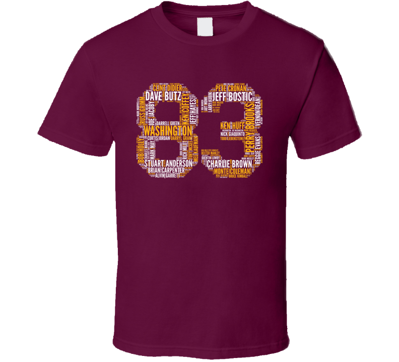 Washington Football 1983 Superbowl Champions Team Roster Retro Sports 