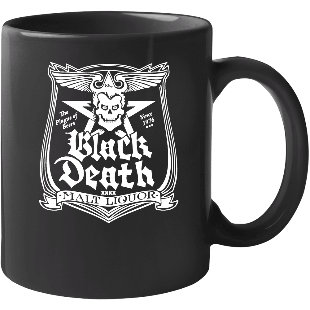 Wkrp In Cincinatti Black Death Beer Johnny Fever Mug Wkrp In Cincinatti Black Death Beer Johnny Fever Mug