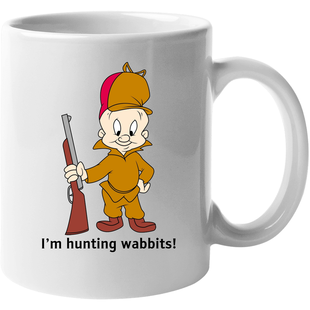 Elmer Fudd Cartoon I'm Hunting Wabbits Mug Elmer Fudd Cartoon I'm Hunting Wabbits Mug