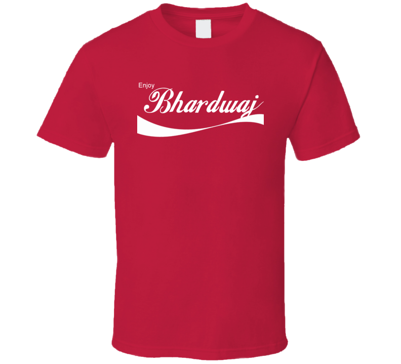 Bhardwaj Enjoy Cola Parody Custom Name T Shirt