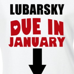 Lubarsky Due In January Last Name Maternity T Shirt 11525503