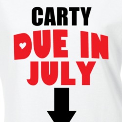 Carty Due In July Last Name Maternity T Shirt 11730565