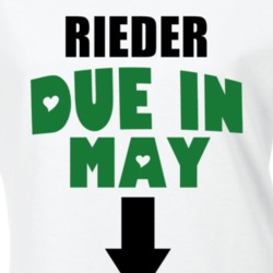 Rieder Due In May Last Name Maternity T Shirt 11916333
