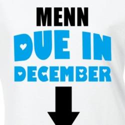 Menn Due In December Last Name Maternity T Shirt 12069011