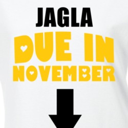 Jagla Due In November Last Name Maternity T Shirt 12076897