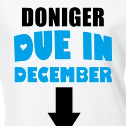 Doniger Due In December Last Name Maternity T Shirt 12081265