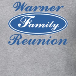 Warner Family Reunion Car Parody Last Name Surname T shirt 1472502