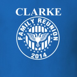 Clarke Family Reunion Fishing Trip Last Name Surname T shirt 1476774
