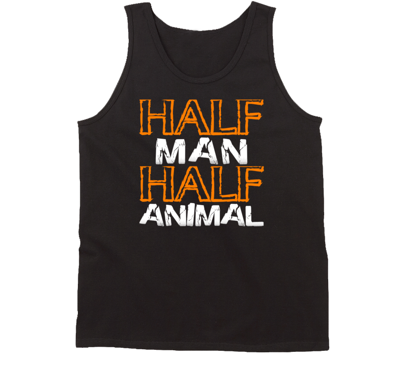 funny Half Man Half Animal black Tanktop summer wear