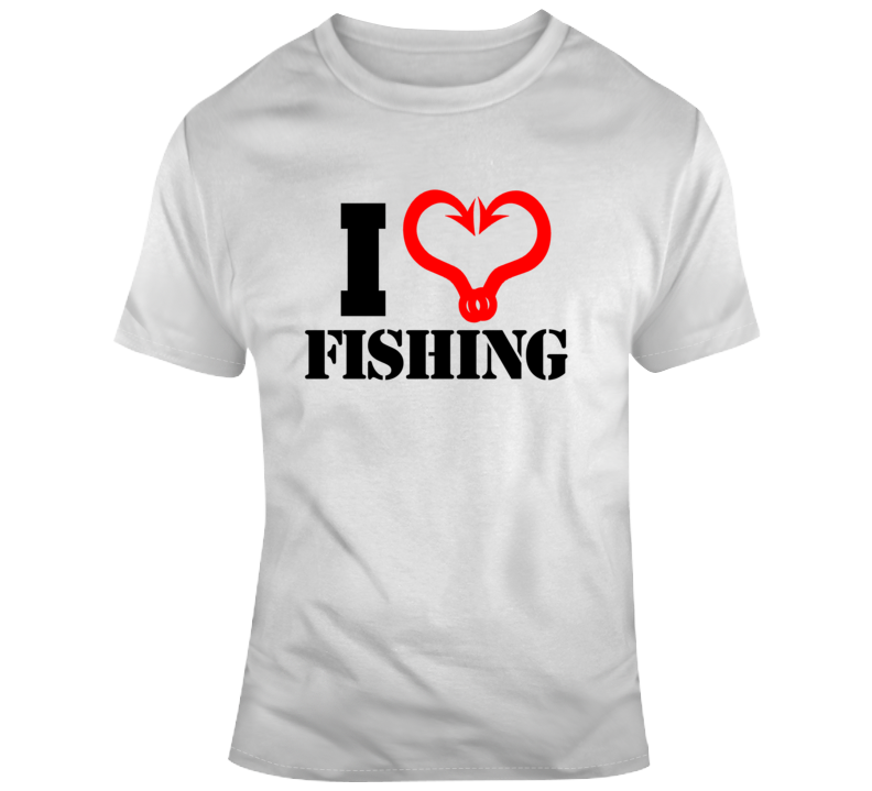 Hooked Sport Fishing I Love Fishing  Clothing T Shirt