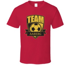 Team Aaberg Last Name Soccer T Shirt