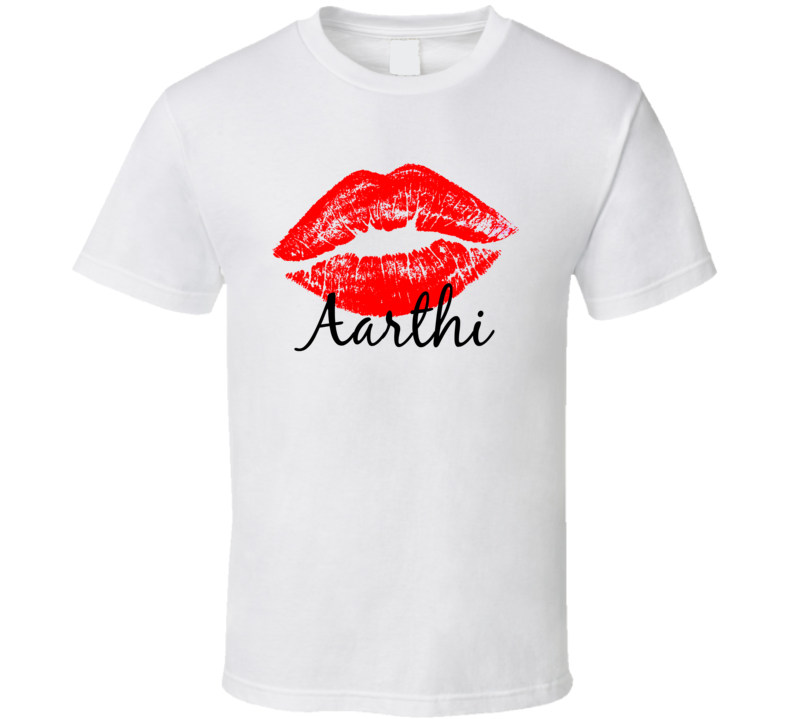 Aarthi Personalized Name Lips Kiss Love Essential T Shirt