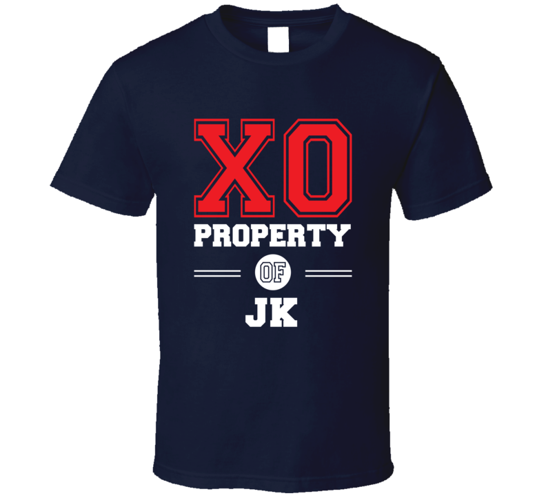 Property Of Jk Custom Love First Name T Shirt