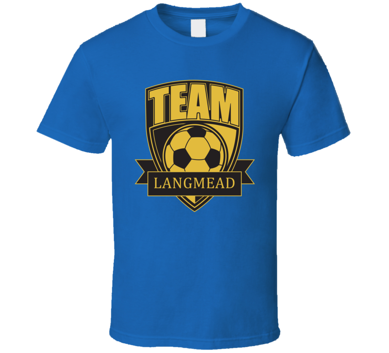 Team Langmead Last Name Soccer T Shirt