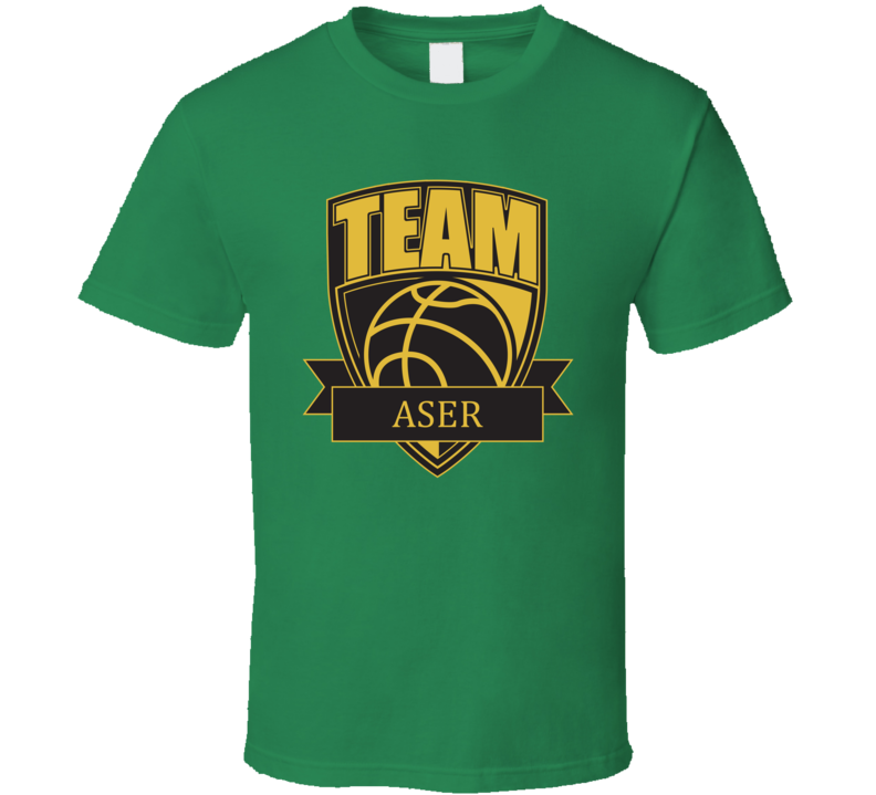 Team Aser Last Name Basketball T Shirt