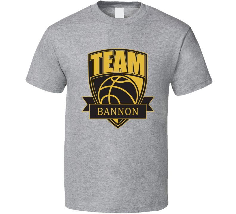 Team Bannon Last Name Basketball T Shirt