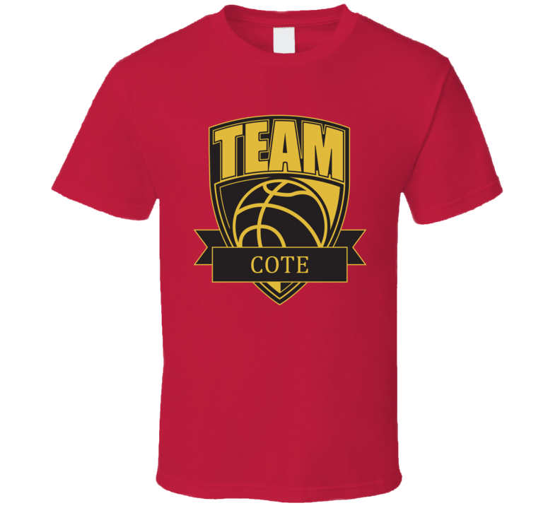 Team Cote Last Name Basketball T Shirt
