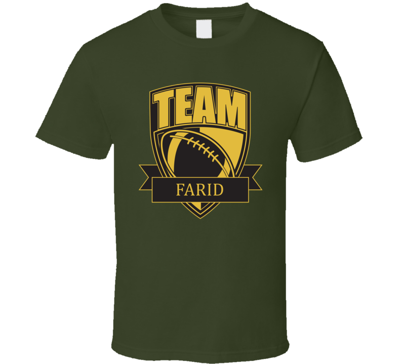 Team Farid Last Name Football T Shirt