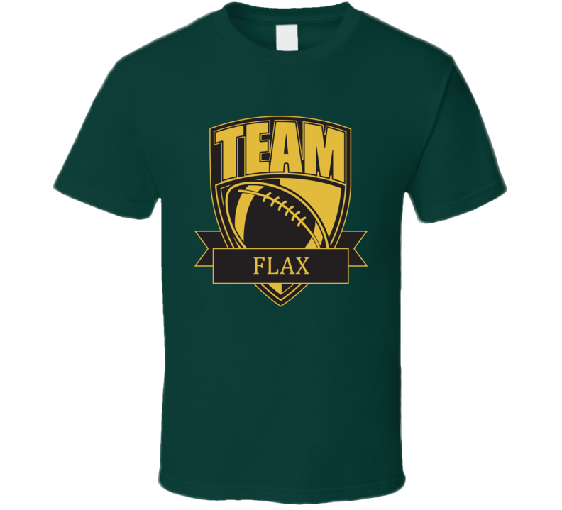 Team Flax Last Name Football T Shirt