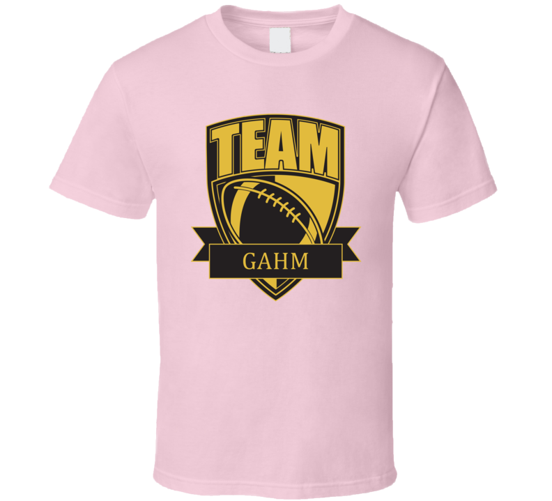 Team Gahm Last Name Football T Shirt