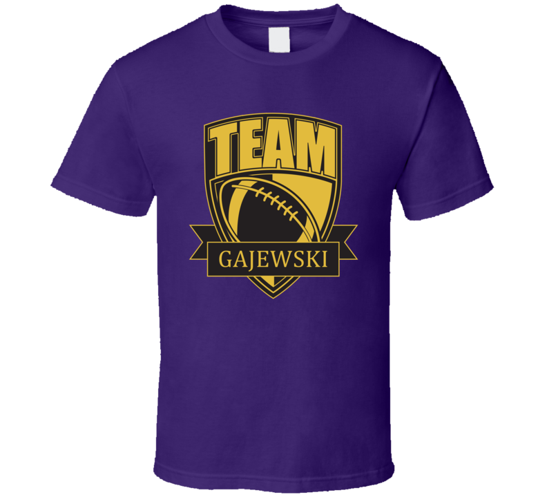 Team Gajewski Last Name Football T Shirt