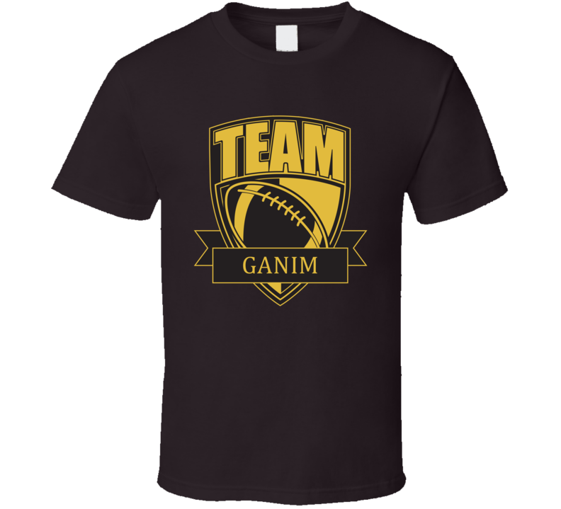 Team Ganim Last Name Football T Shirt