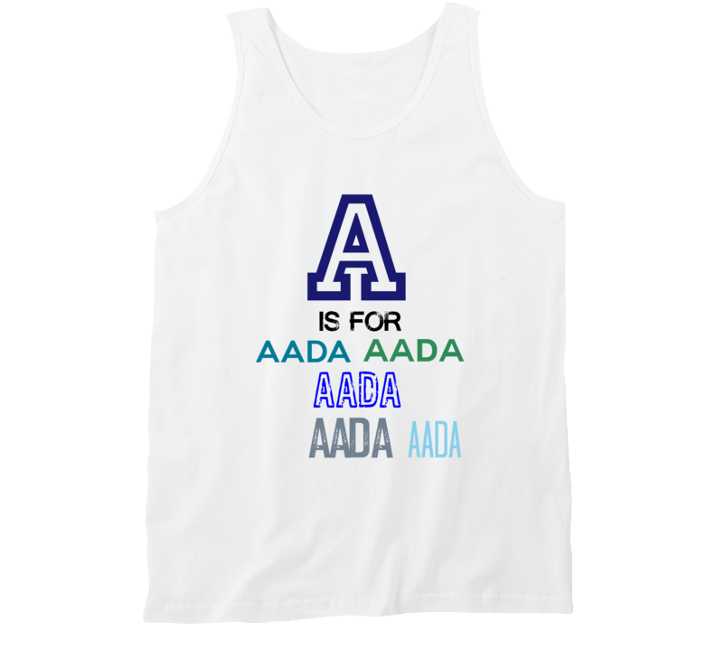 A Is For Aada Cool Personalized Name Alphabet Collage Tank Top