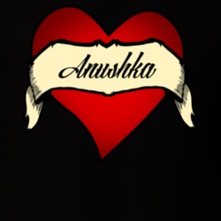 Heart Anushka Tattoo Name T Shirt 10997193