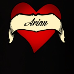 Heart Arian Tattoo Name T Shirt 10997373