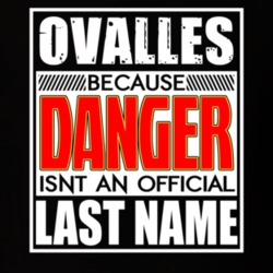 Ovalles Because Danger Official Last Name Funny T Shirt 13077699