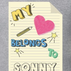My Heart Belongs To Sonny Cute Doodle Design T Shirt 8380393