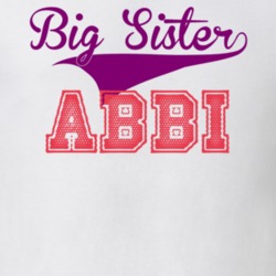 Abbi Big Sister Name Sports T Shirt 11144414