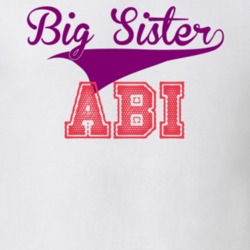 Abi Big Sister Name Sports T Shirt 11144438