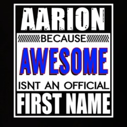 Aarion Because Awesome Official First Name Funny T Shirt 13461911
