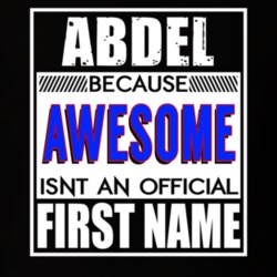 Abdel Because Awesome Official First Name Funny T Shirt 13462068