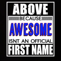 Above Because Awesome Official First Name Funny T Shirt 13462222
